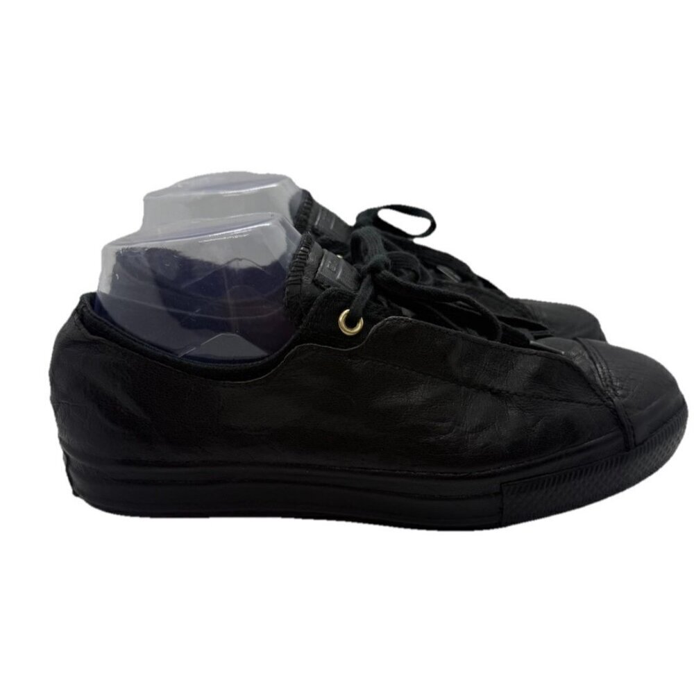Converse C T All Star High Line Shroud Ox Women's Sneaker Size 8 Black Leather